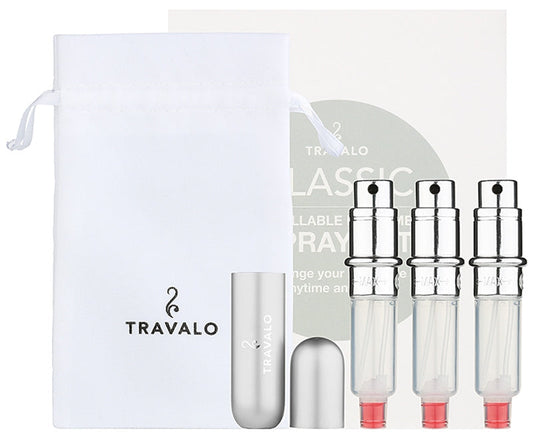 Travalo Classic HD - bottiglia ricaricabile 3 x 5 ml (argento)