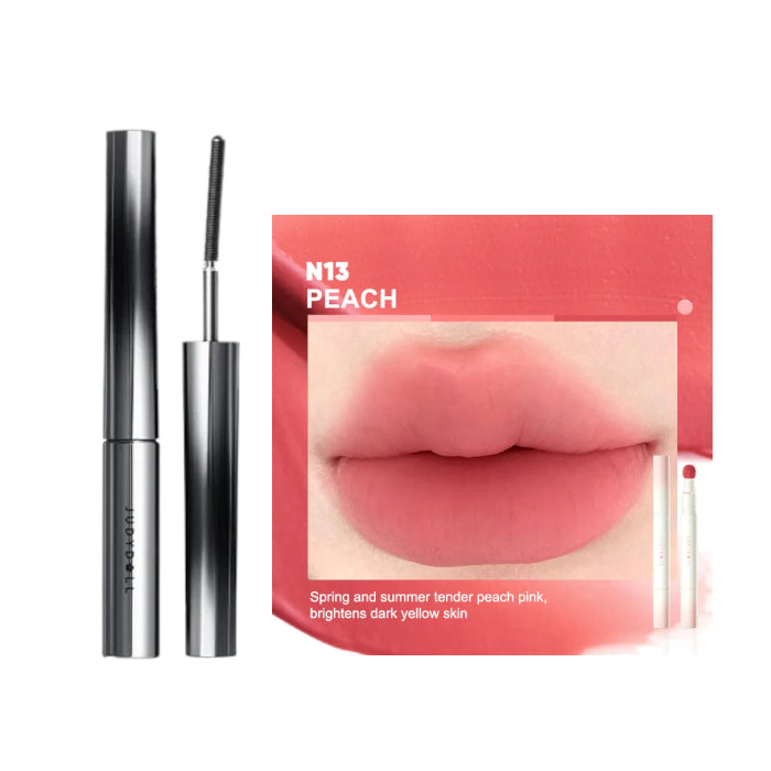 Wholesale Judydoll - 3D Curling Eyelash Iron Mascara Curly - 2g - 01 Black 1ea + Cushion Lip Powder Cream - 1.8g - N13 Peach 1ea Set | Carsha