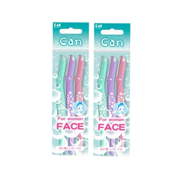 Wholesale KAI - Can Bubble Face Razor L Type - 3pc 2ea Set | Carsha