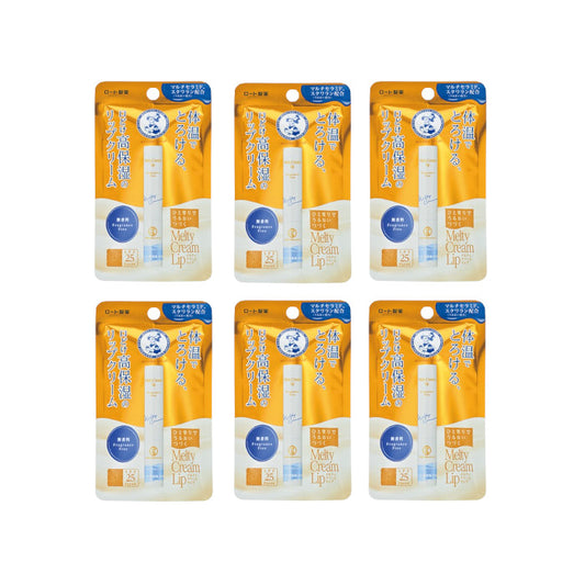 Wholesale Rohto Mentholatum - Melty Cream Lip SPF25/PA+++ - Fragrance Free 6ea Set | Carsha