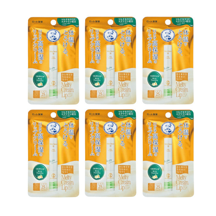 Wholesale Rohto Mentholatum - Melty Cream Lip SPF25/PA+++ - Milk Vanilla 6ea Set | Carsha