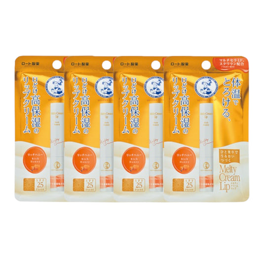 Wholesale Rohto Mentholatum - Melty Cream Lip SPF25/PA+++ - Rich Honey 4ea Set | Carsha