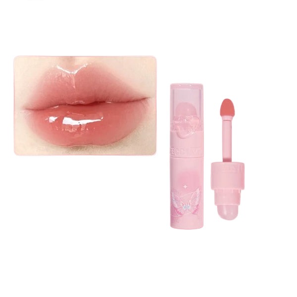 Wholesale VEECCI - Dual-Ended Clear Watery Lip Gloss - 2g - V02 Apricot Morning Dew | Carsha