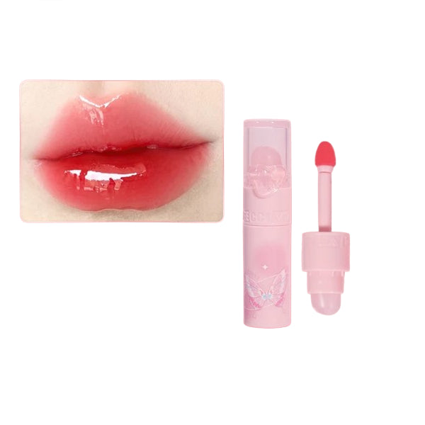 Wholesale VEECCI - Dual-Ended Clear Watery Lip Gloss - 2g - V03 Adzuki Bean Crimson | Carsha