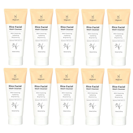 Wholesale VEGREEN - Rice Facial Wash Cleanser - 150ml 10ea Set | Carsha