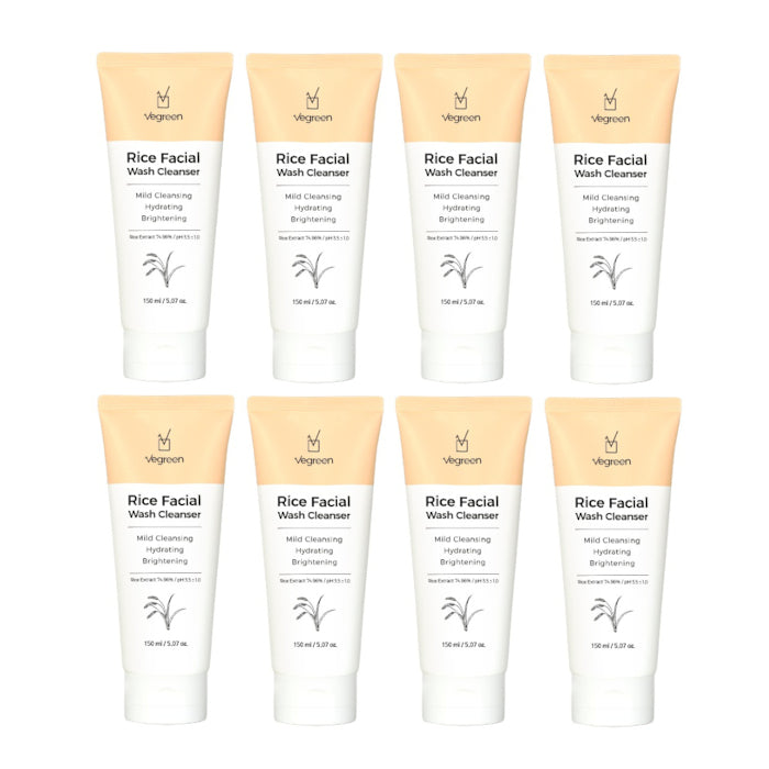 Wholesale VEGREEN - Rice Facial Wash Cleanser - 150ml 8ea Set | Carsha