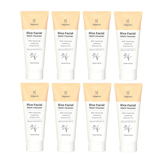 Wholesale VEGREEN - Rice Facial Wash Cleanser - 150ml 8ea Set | Carsha