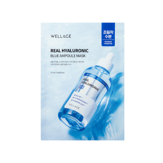 Wholesale Wellage - Real Hyaluronic Blue Ampoule Mask - 1pc | Carsha