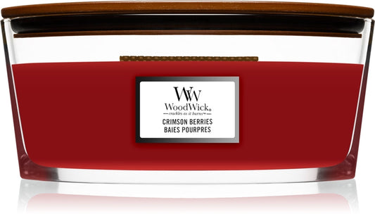 Woodwick Candela profumata barca Crimson Berries 453 g