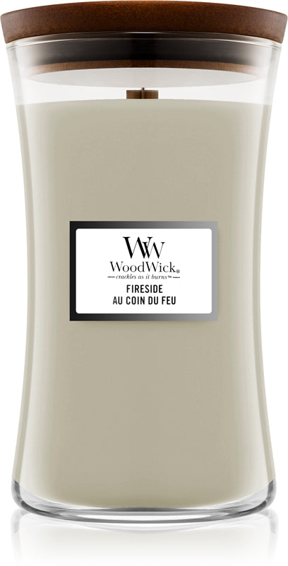 Woodwick Vaso candela profumata Fireside 609,5 g