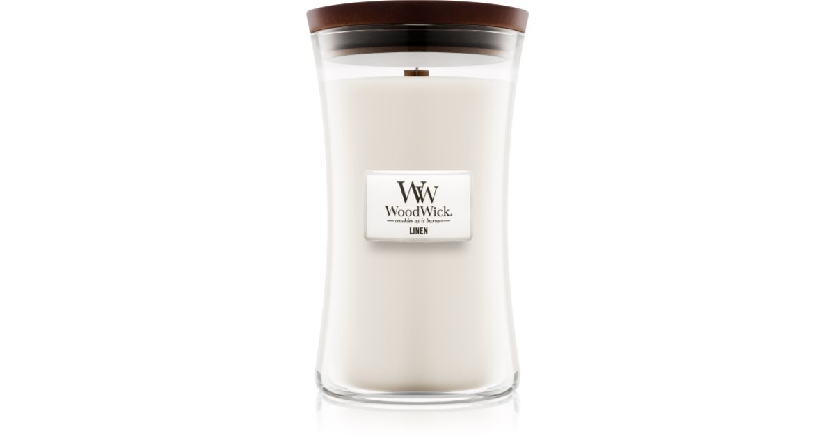 Woodwick Vaso candela profumato Lino 609,5 g