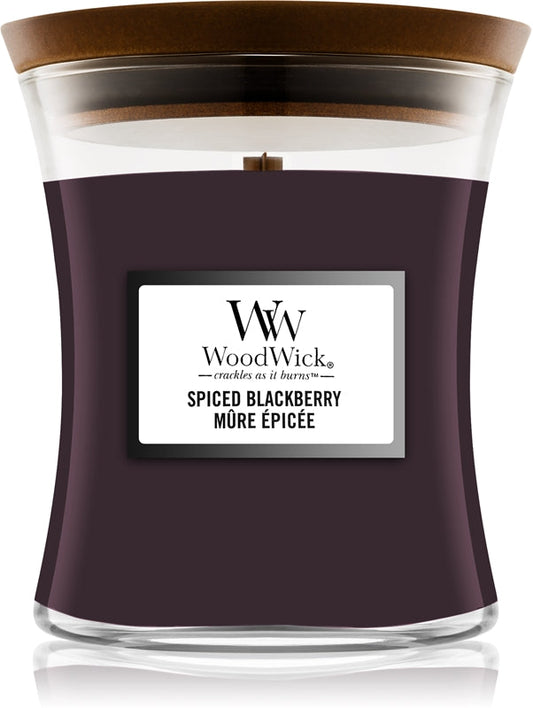 Woodwick Vaso candela profumata Blackberry speziato 275 g