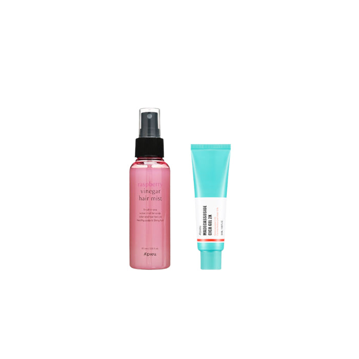 Wholesale A'PIEU - Raspberry Vinegar Hair Mist - 105ml X A'PIEU - Madecassoside Cica Gel 2X - 50ml | Carsha
