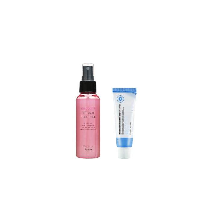 Wholesale A'PIEU - Raspberry Vinegar Hair Mist - 105ml X A'PIEU - Madecassoside Moisture Gel Cream - 50ml | Carsha