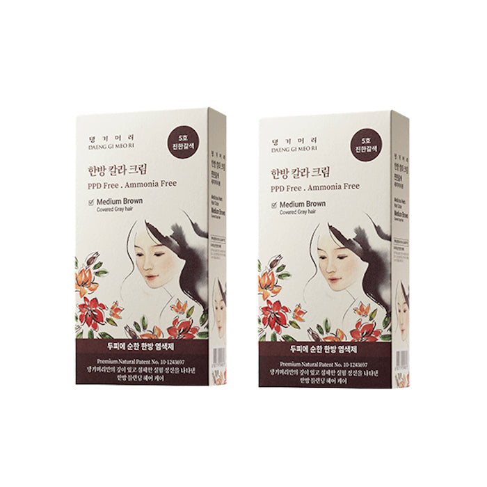Wholesale Daeng gi Meo Ri- Medicinal Herb Hair Color - 120g - Medium Brown 2ea Set | Carsha