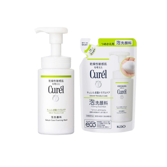 Wholesale Kao - Curel - Sebum Trouble Care Foaming Wash & Refill Set | Carsha