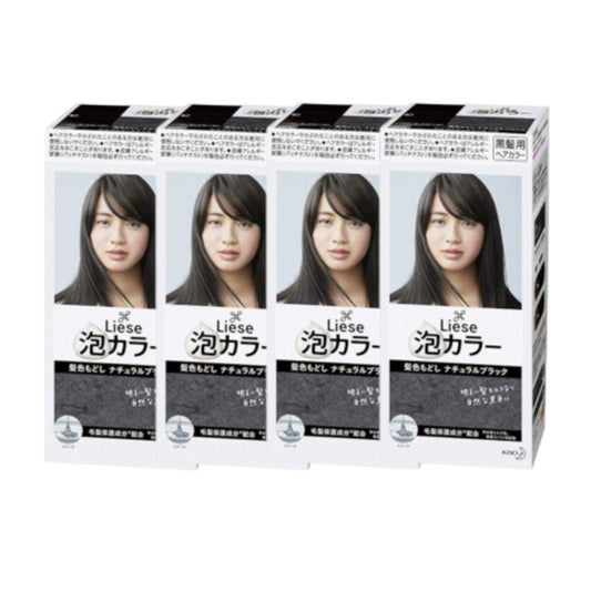 Wholesale Kao - Liese Creamy Bubble Color Japan Version - 1 box - Natural Black 4ea Set | Carsha