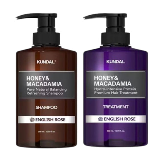 Wholesale KUNDAL - Honey & Macadamia Nature Shampoo + Treatment - 500ml Set - English Rose | Carsha