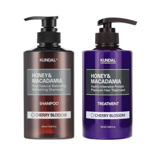 Wholesale KUNDAL - Honey & Macadamia Nature Shampoo + Treatment - 500ml Set - Cherry Blossom | Carsha