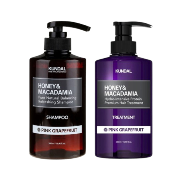 Wholesale KUNDAL - Honey & Macadamia Nature Shampoo + Treatment - 500ml Set - Pink Grapefruit | Carsha