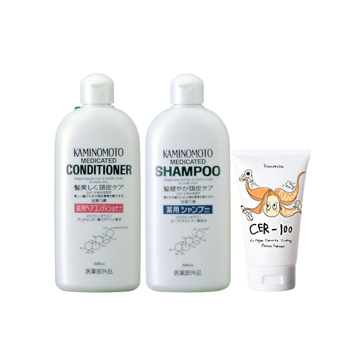 Wholesale KAMINOMOTO X Elizavecca Hair Care Shampoo & Conitioner & Treatment Set | Carsha