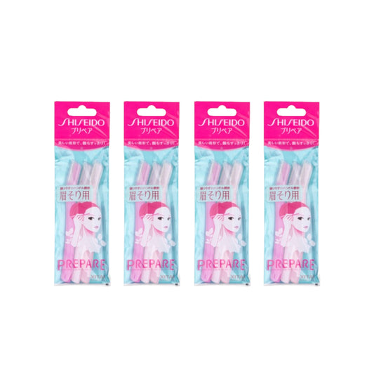 Shiseido - Prepare Eyebrow Razor - 3pcs (4ea) Set