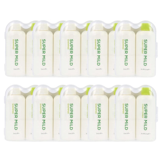 Shiseido - Super Mild Shampoo & Conditioner Mini Size Set - 50ml X 2 (10ea) Set