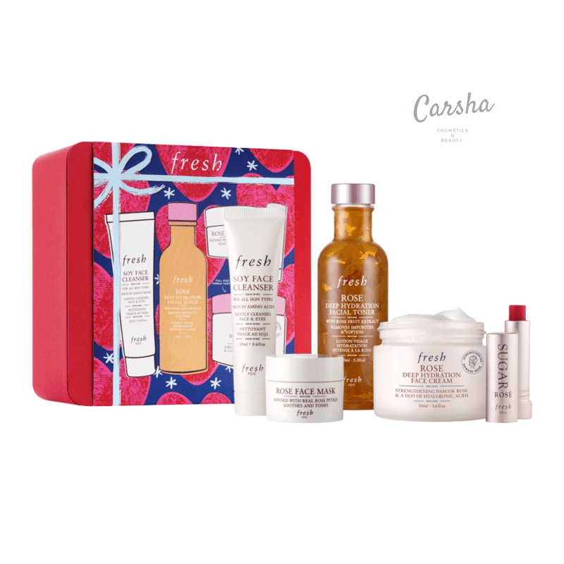 Fresh Holiday Rose Deep Hydration Skincare Gift Set | Carsha