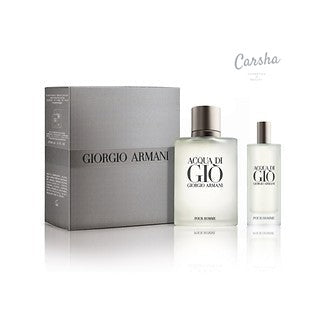 Giorgio Armani Acqua Di Giò Pour Homme Set eau De Toilette Spray 100ml + Travel Spray 15ml | Carsha