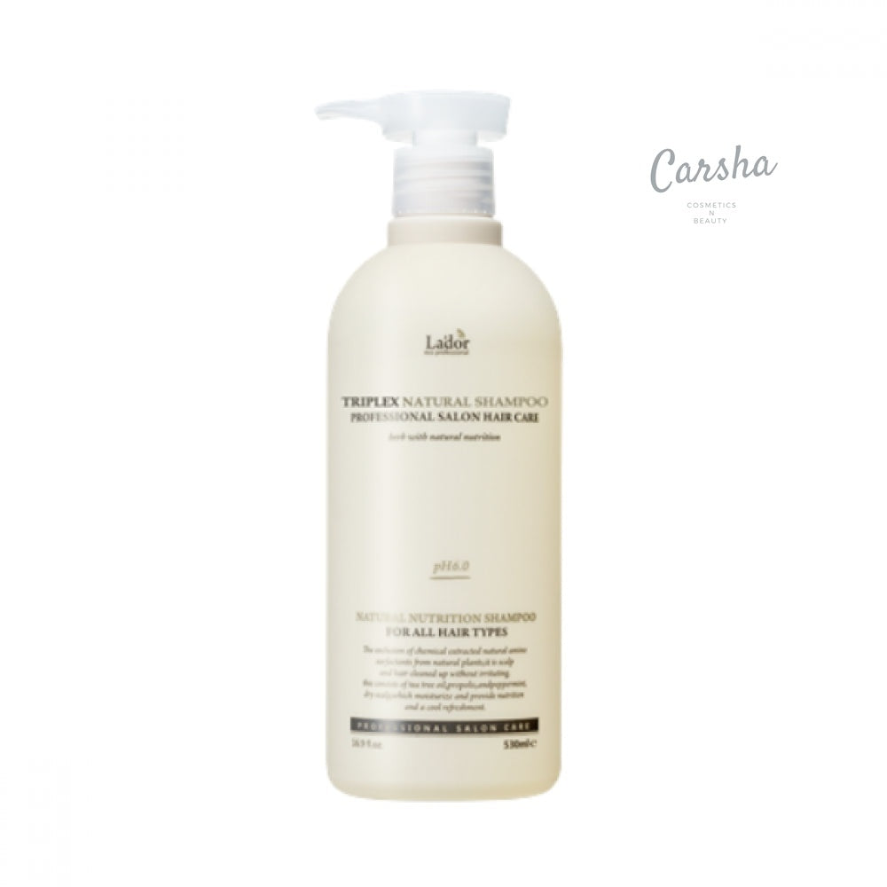 Lador TripleX Natural Shampoo 530ml | Carsha