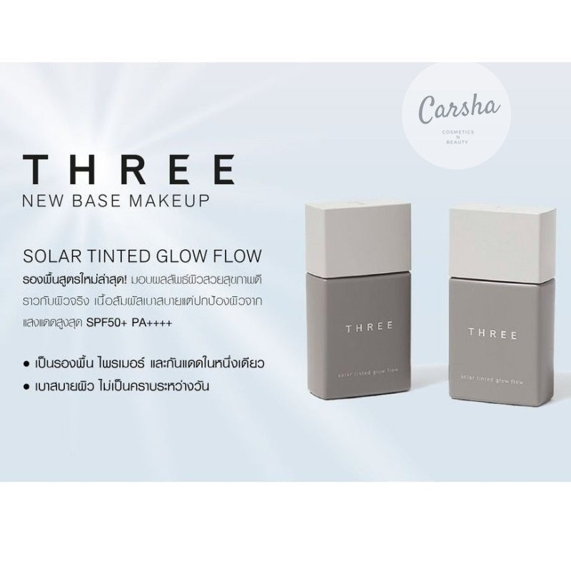 Three Solar Tinted Glow Flow Liquid Foundation Spf 50 - # 03 - 30ml-1oz | Carsha